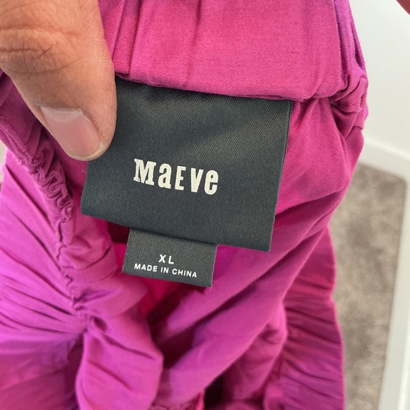 Maeve Magenta Midi Dress Elastic Waist Casual Sleeveless XL - Picture 7 of 7